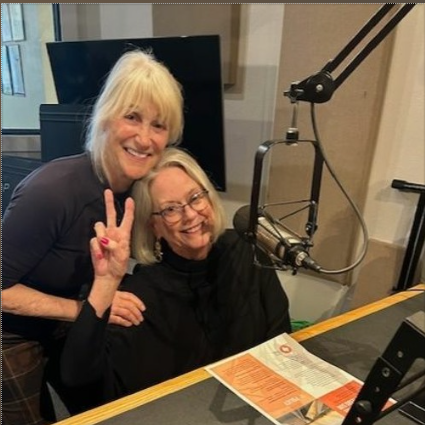 Jane Pulaski and Patrice Parsons at the microphone